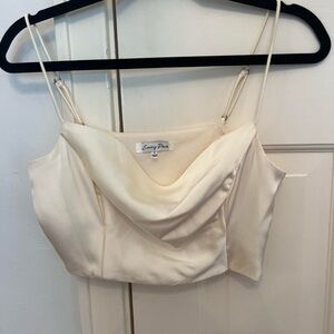 Cream cowl neck tank top from Isabella’s cabinet